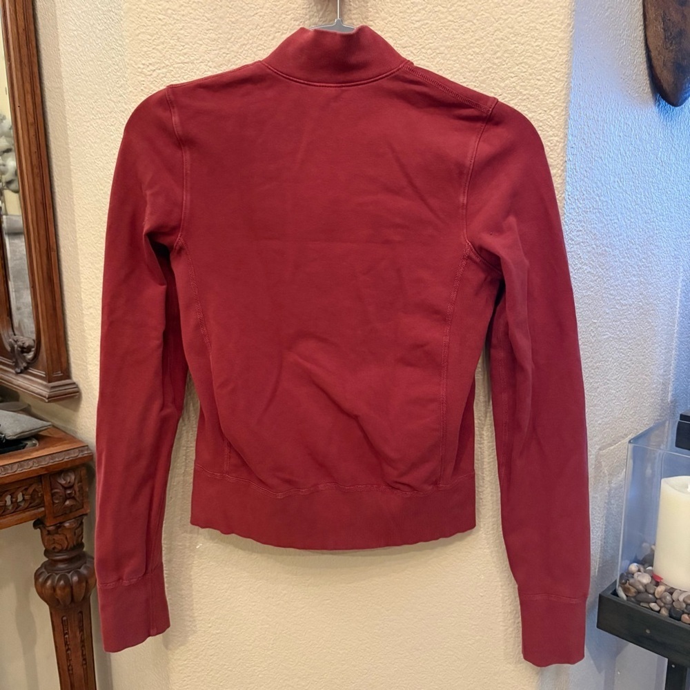 Vintage Women Teens Y2K Burgundy Red Zipped Light Jacket Size XS/S - Picture 4 of 6